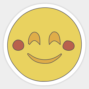 Smiling Eyes Emoticon - Positive Joy - Happiness Sticker